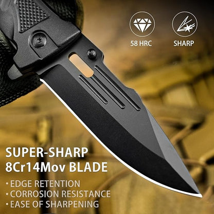 Tactical Folding Pocket 9" Knife Multipupose