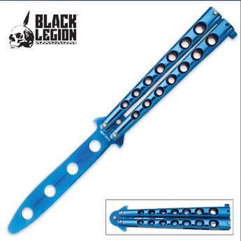 BLACK LEGION BALISONG BUTTERFLY TRAINER KNIFE - BLUE