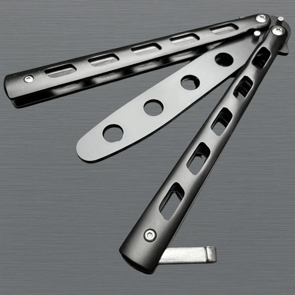Black Butterfly Balisong Trainer Knife Dull Blade