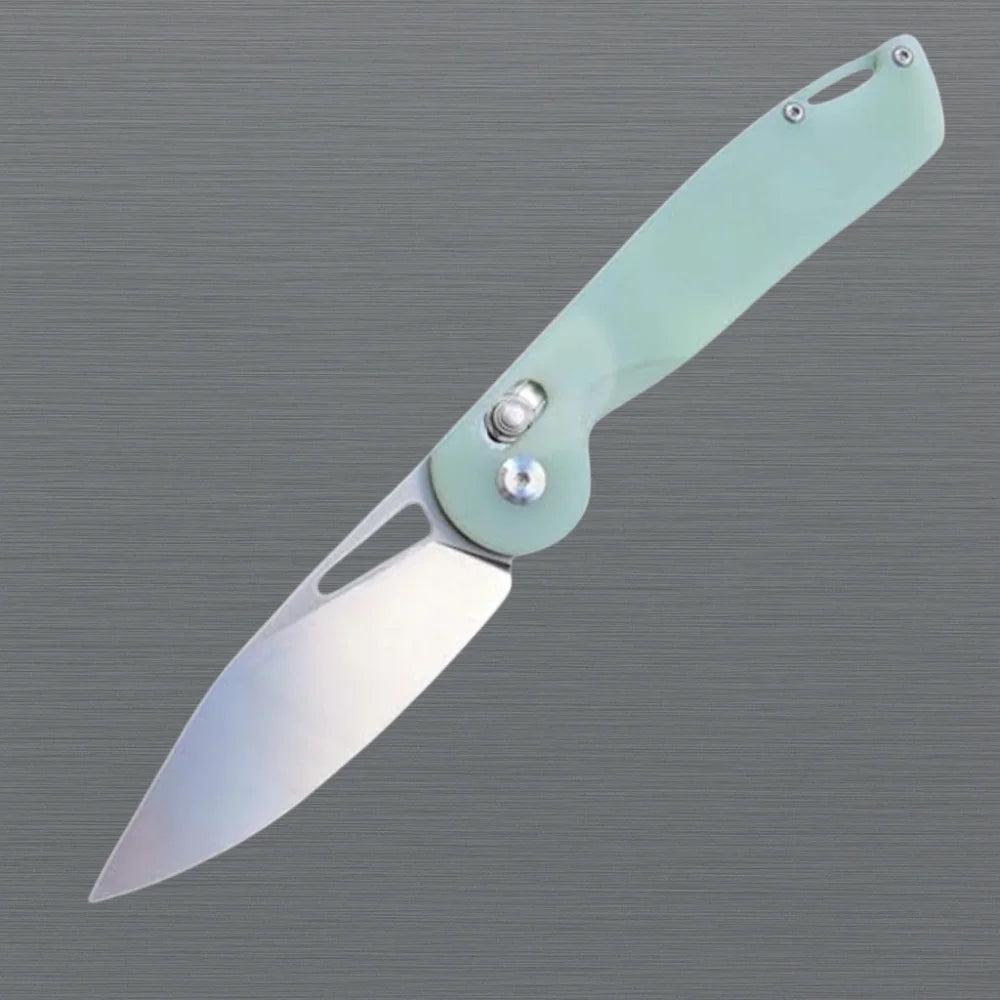 Folding Pocket Knife Stainless Steel Blade G10 Handle