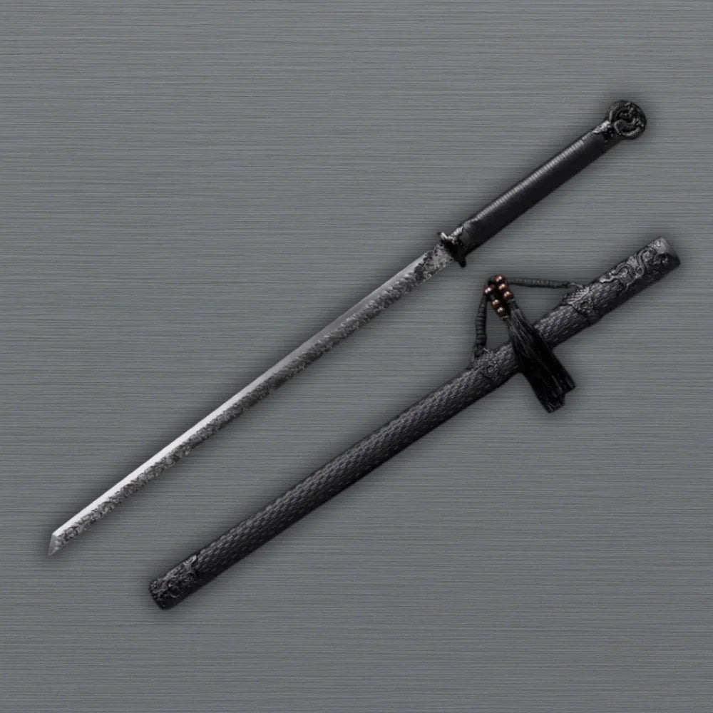Black Dragon ninja sword Japanese full view