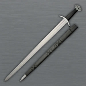 Black Rune Guard Viking Sword front view