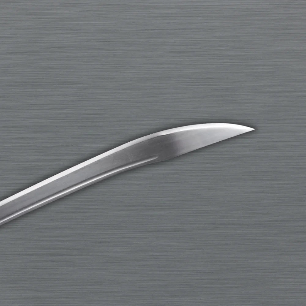 Close-up of 1095 steel broadsword blade