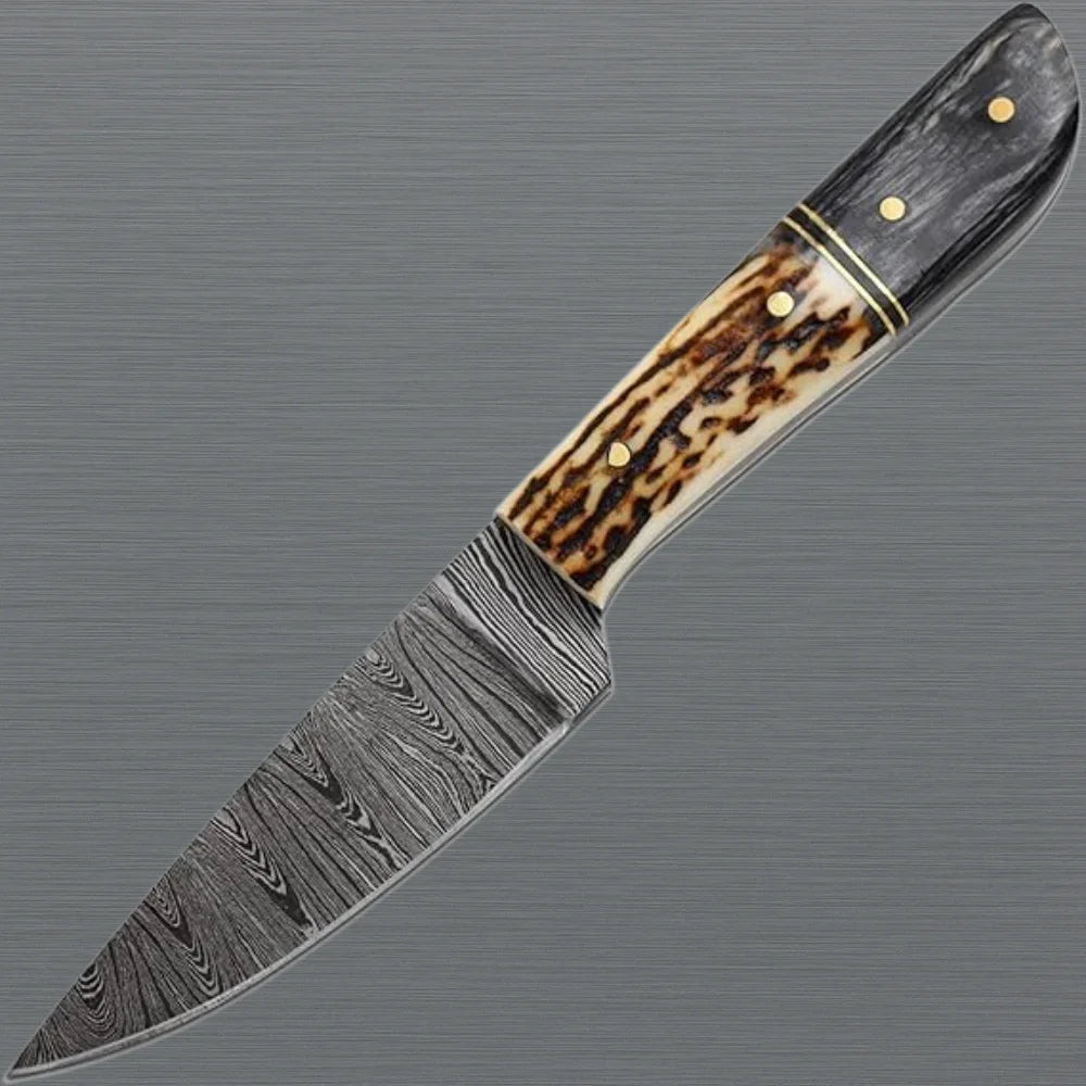 Custom Handmade Damascus Hunting Knife Fixed Blade