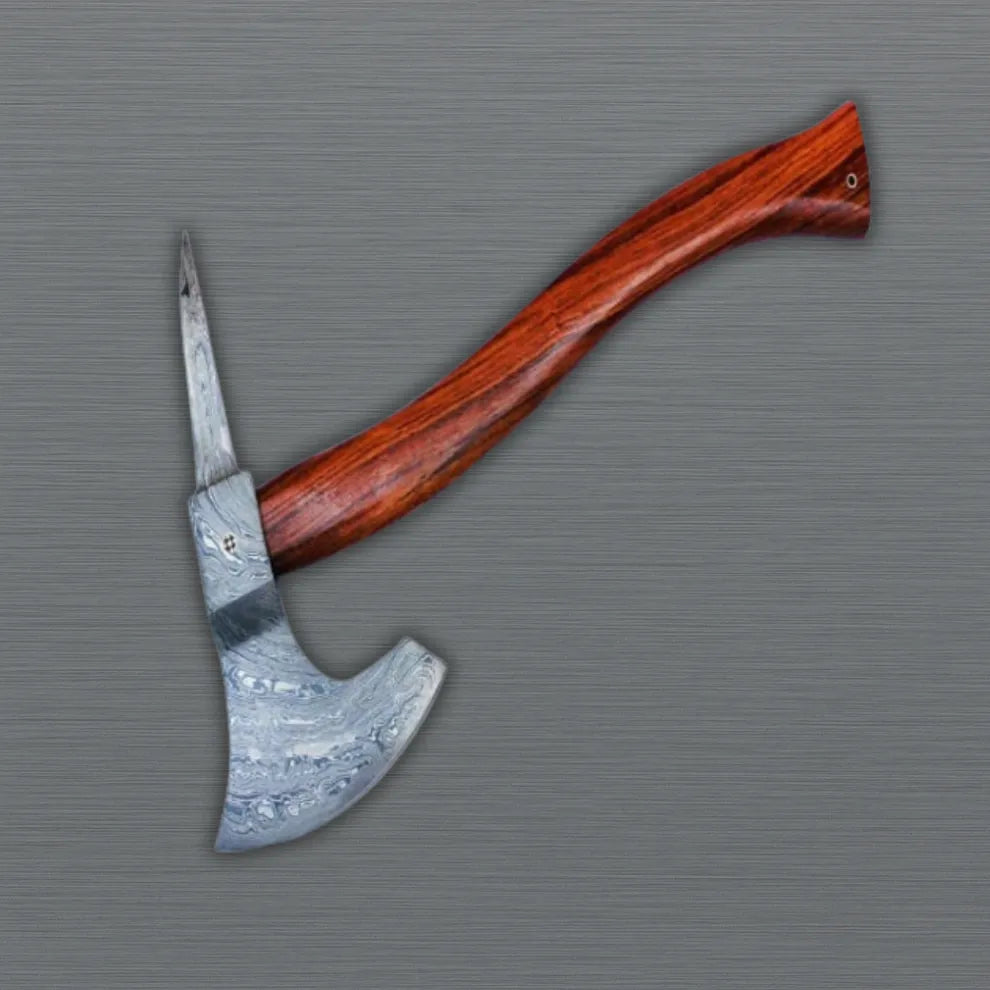 Damascus Steel Camping Tomahawk with rugged design