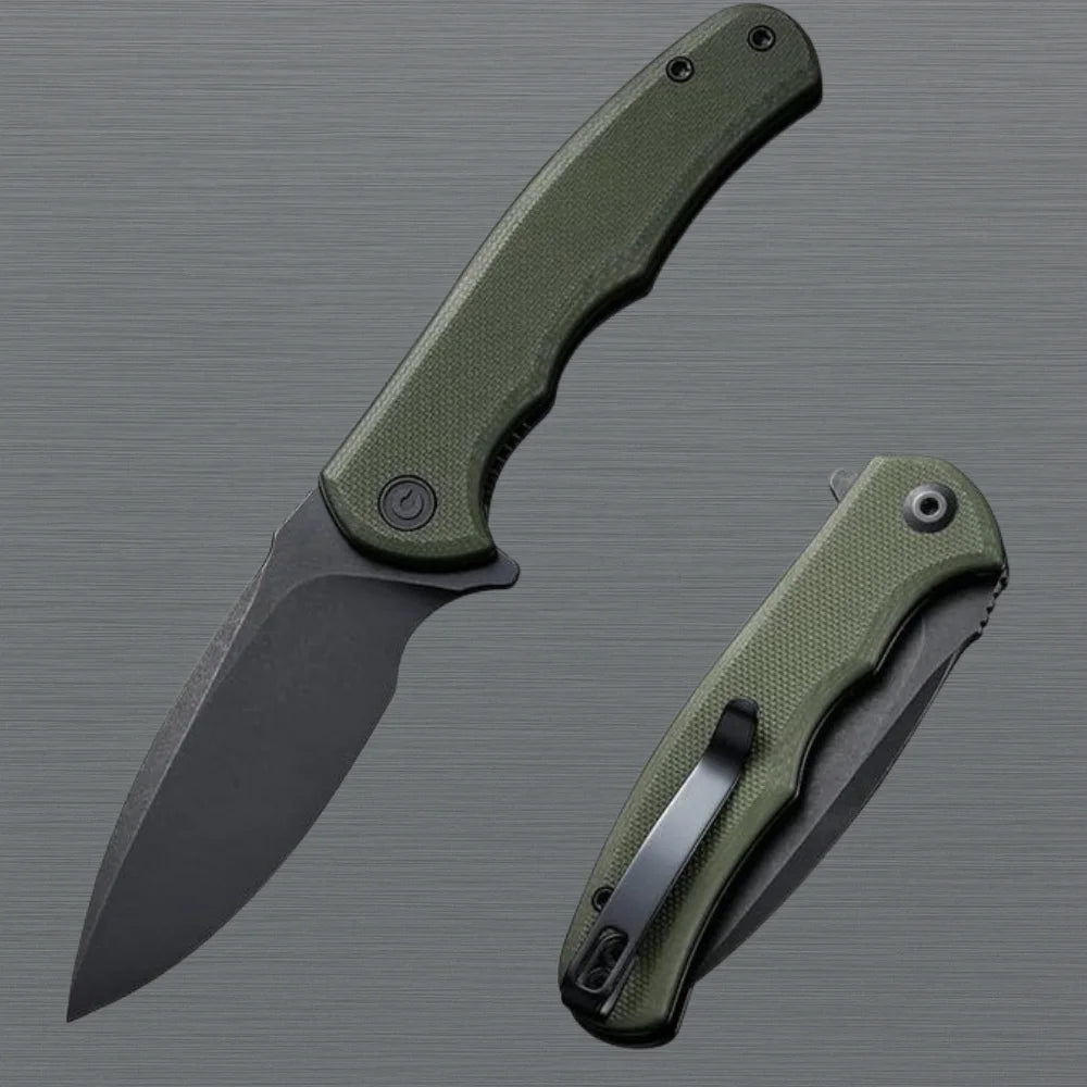 Folding Pocket Knife D2 Steel Blade G10 Handle EDC