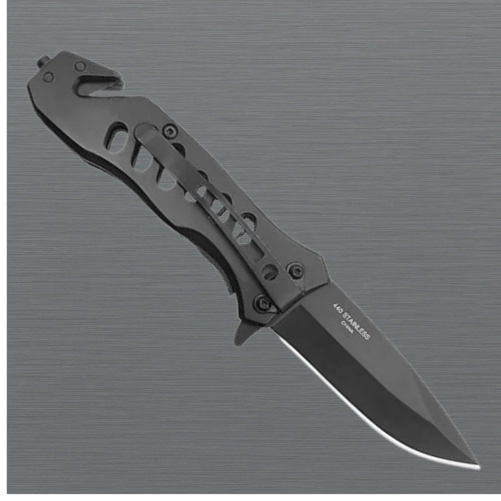 Folding Pocket Knife Tactical Blade with Clip & Breaker