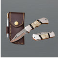 Handmade Damascus Folding Pocket Knife