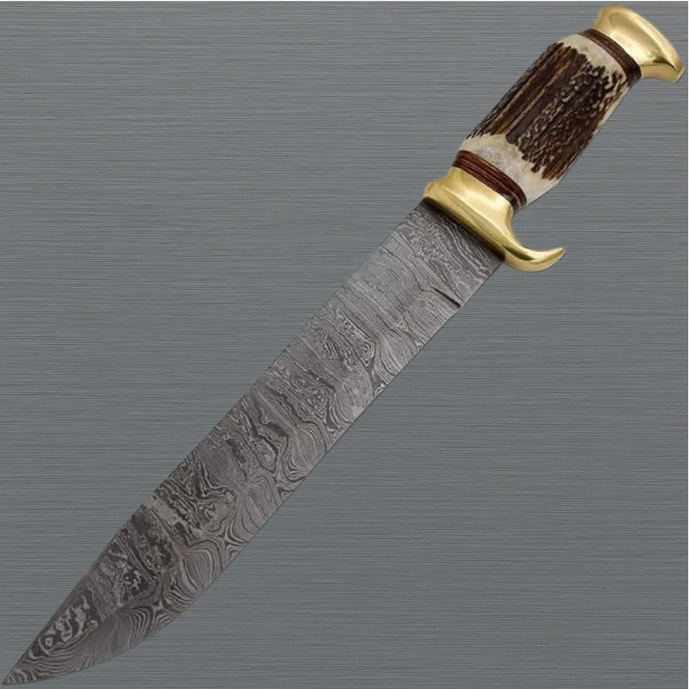 Handmade Damascus Full Tang Hunting Knife