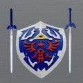 Link Master Shield with Two Swords Replica