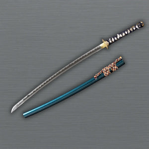 Real Japanese samurai sword steel katana full view