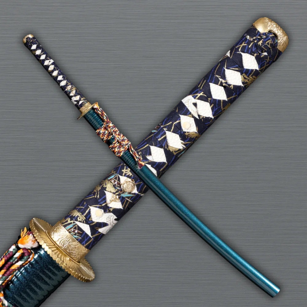 Authentic steel katana with traditional design
