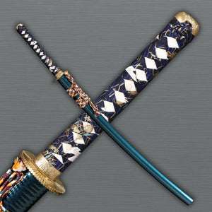 Authentic steel katana with traditional design