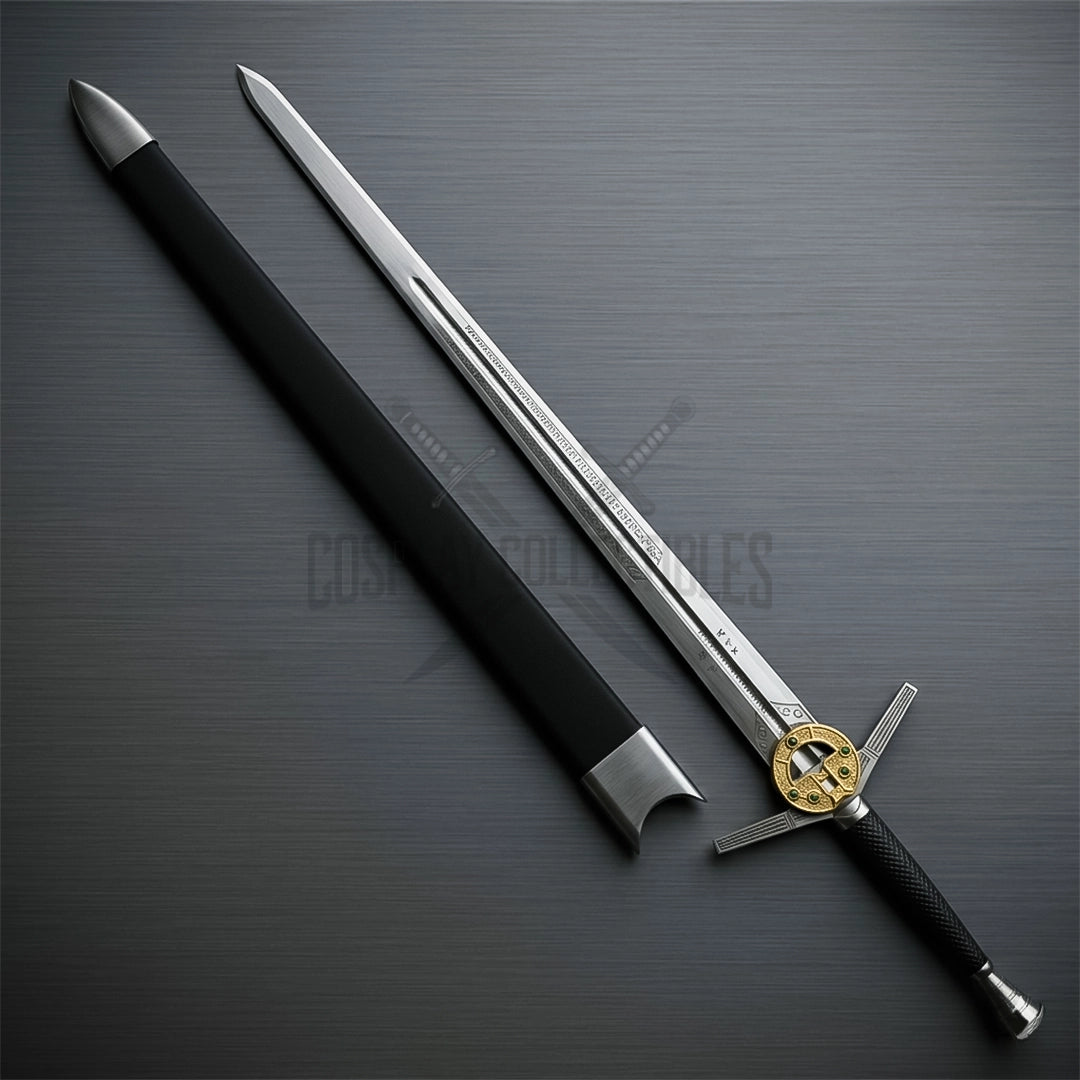 The Witcher Geralt Steel Sword Replica Stone Handle 