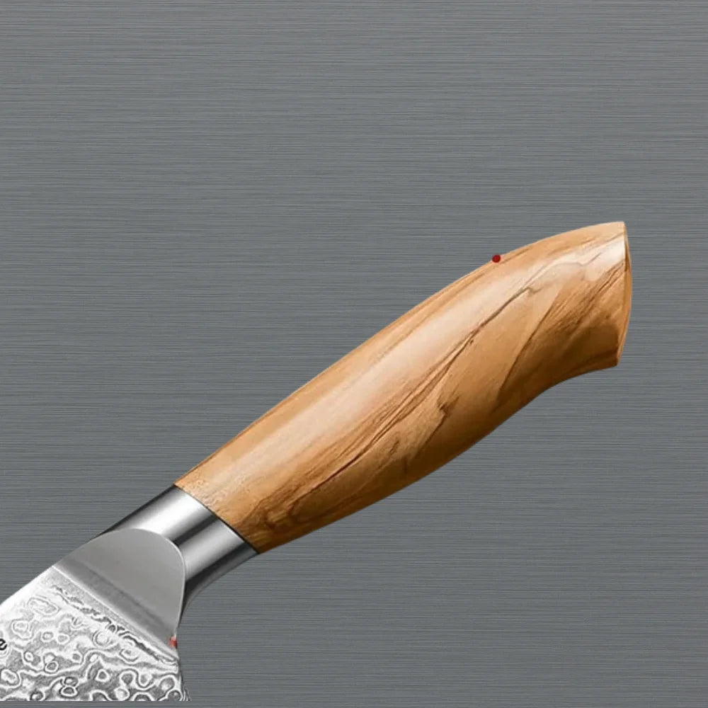 Olive Wood Handle Damascus Chef Knife 67-Layer Blade
