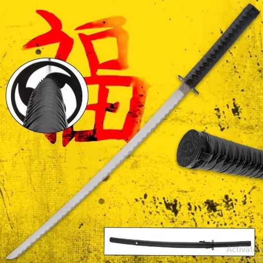 Black Gankyil Carboon Steel Katana Sword