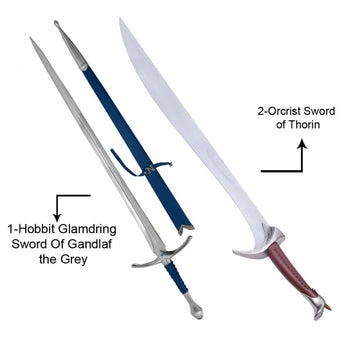 Blue Glamdring Sword & Orcrist Sword