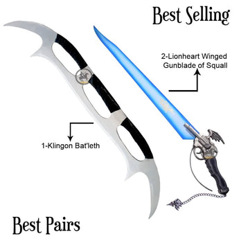 Klingon Bat’leth & Lionheart Winged Gunblade of Squall