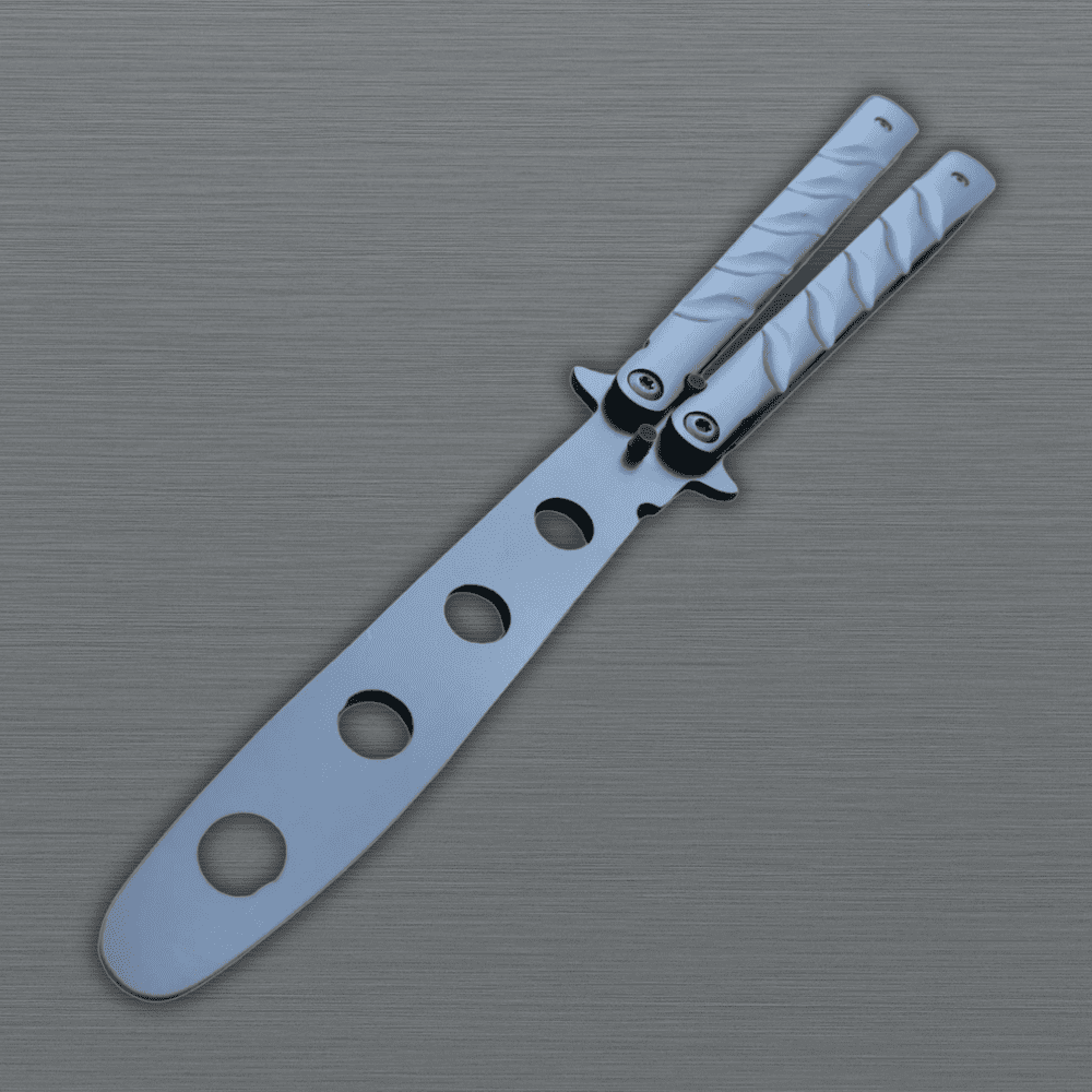 Metal Balisong Butterfly Trainer 8.5" Knife Dull Blade