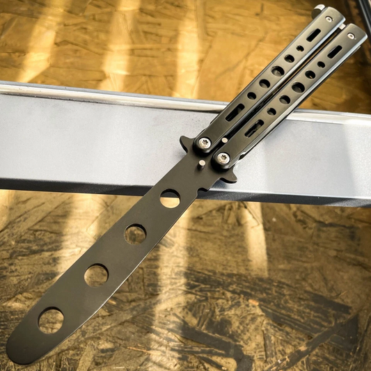 Butterfly Trainer 8.5" Knife Black Dull Blade