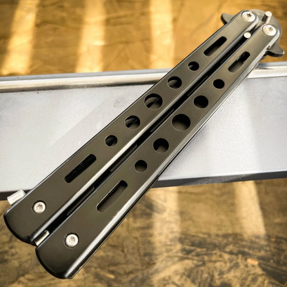 Butterfly Trainer 8.5" Knife Black Dull Blade